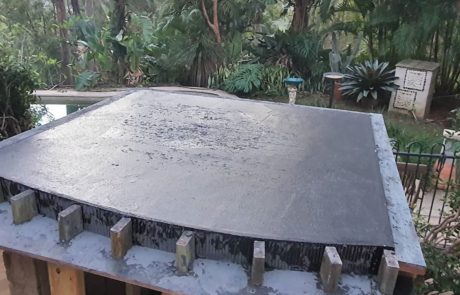 polished concrete pizza oven