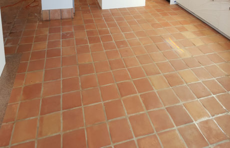 Terracotta floor restoration